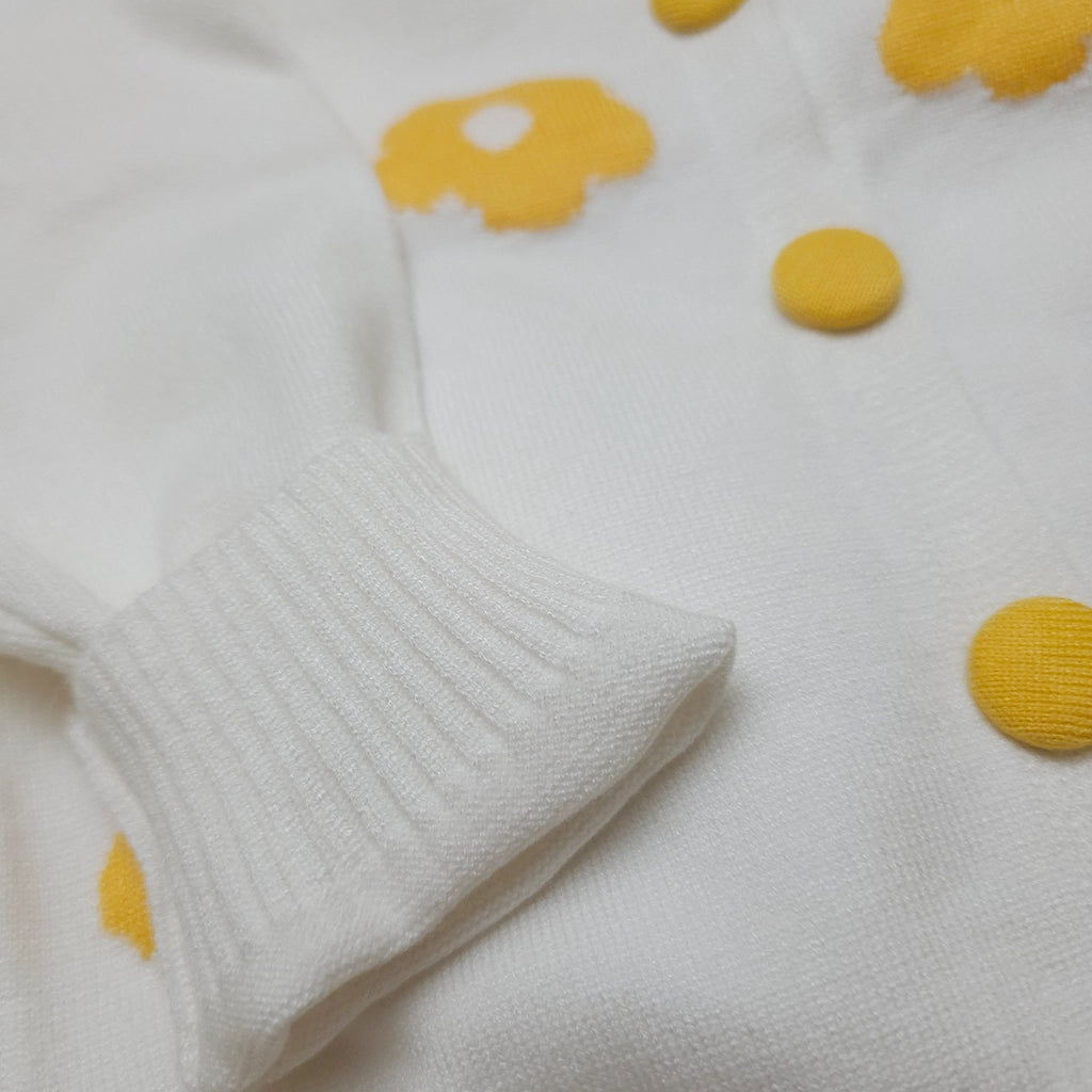 Sunny Daisy 3-Piece Set – Cardigan, Skirt & Tights | Ages 2Y-6Y