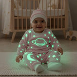 Glow-in-the-Dark Baby Pajama Set with Hat | 3M–12M