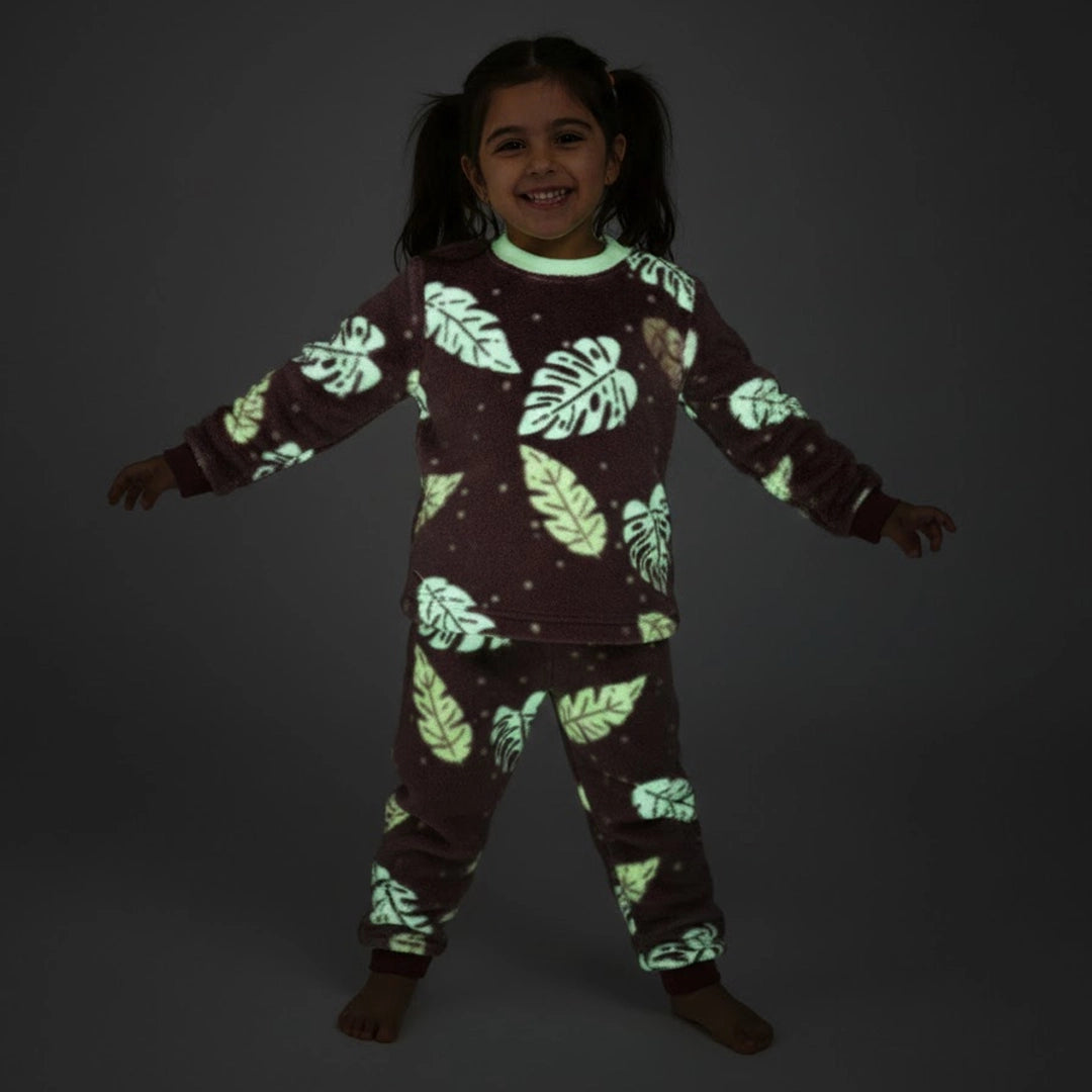 Glow-in-the-Dark Leaf Pajama Set | 2Y–6Y