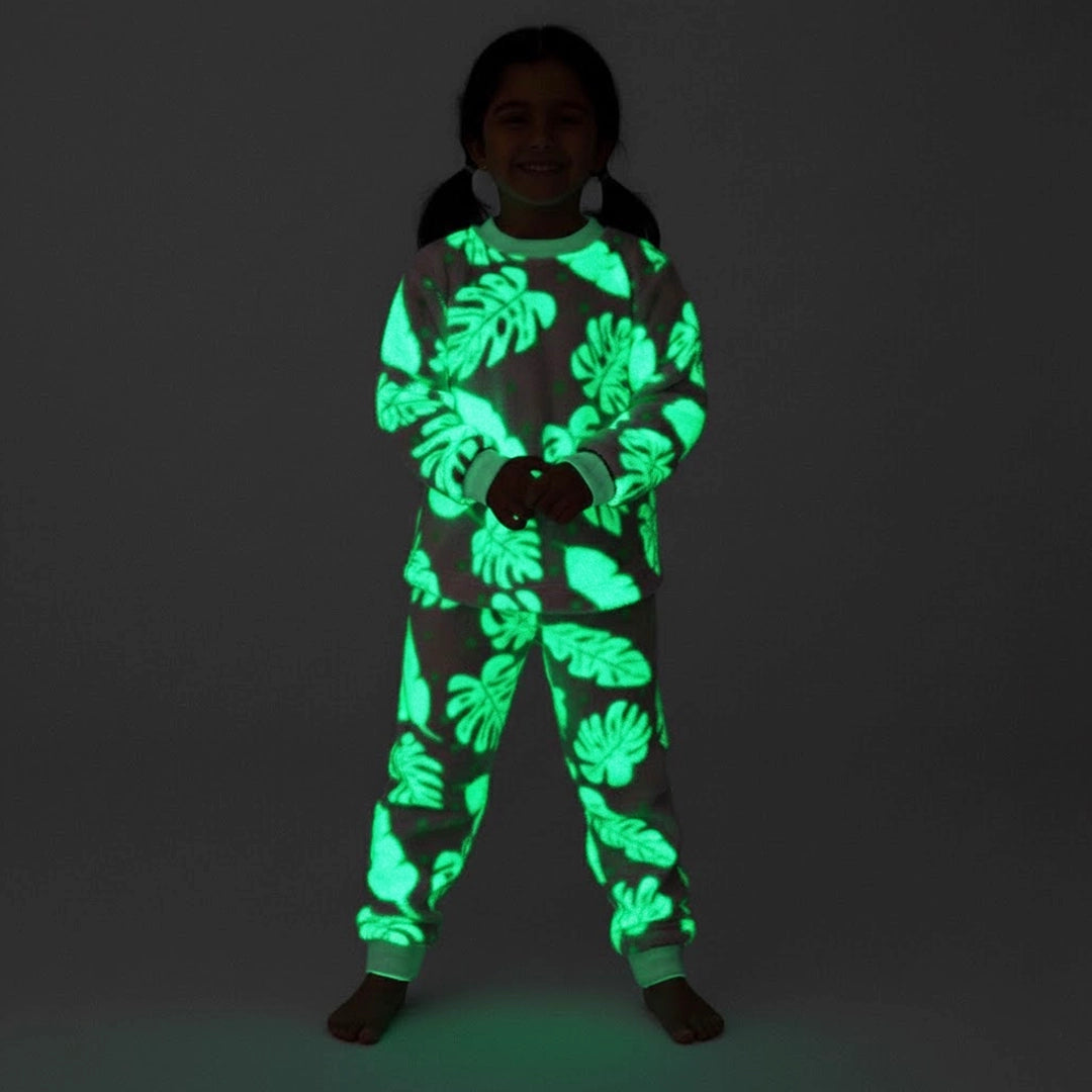 Glow-in-the-Dark Leaf Pajama Set | 2Y–6Y