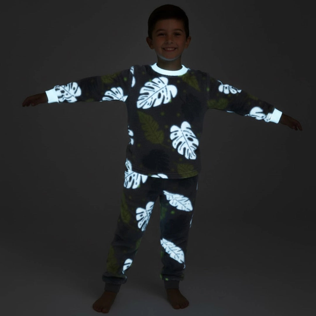 Glow-in-the-Dark Leaf Pajama Set | 2Y–6Y