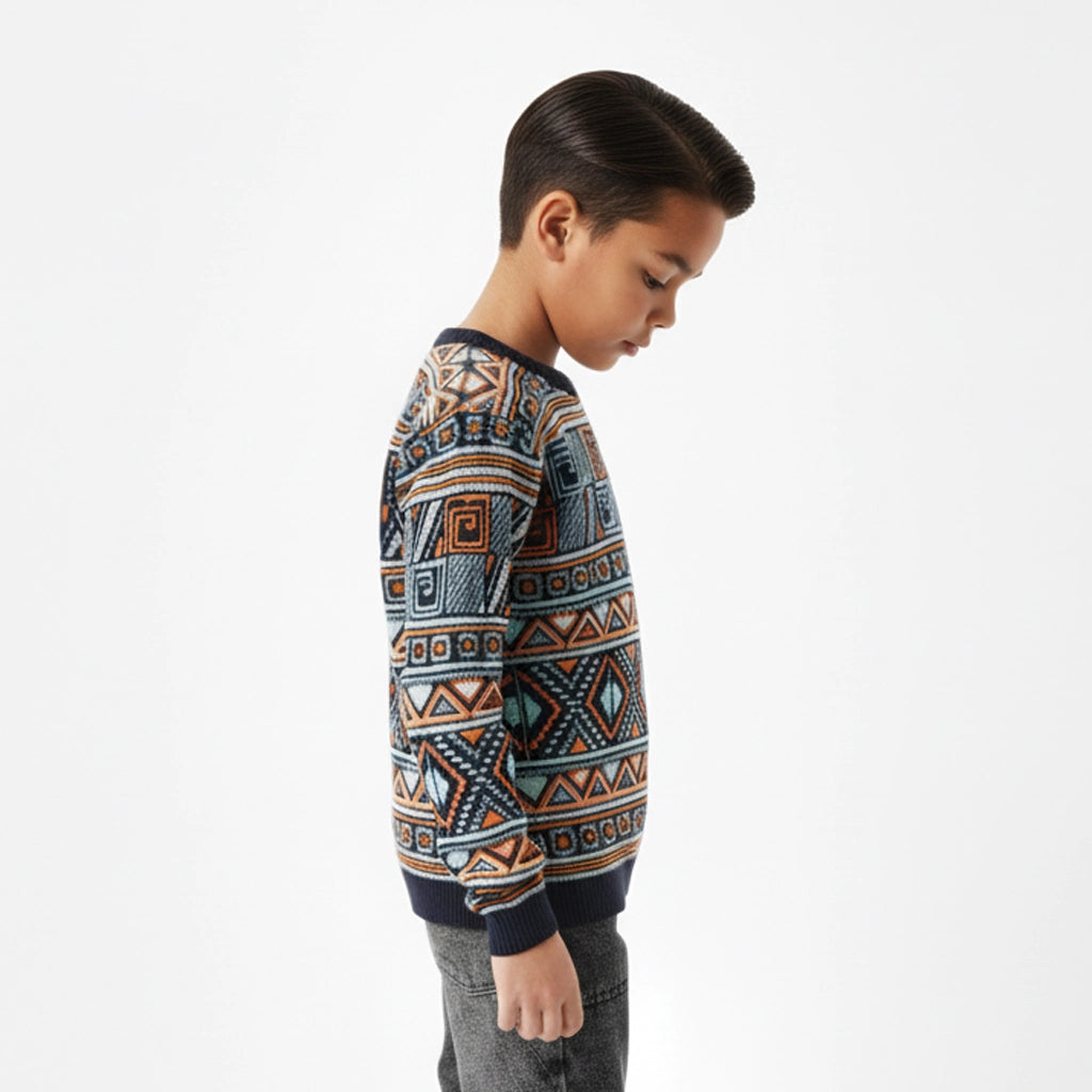 Geometric Knit Pullover | Ages 7Y-14Y