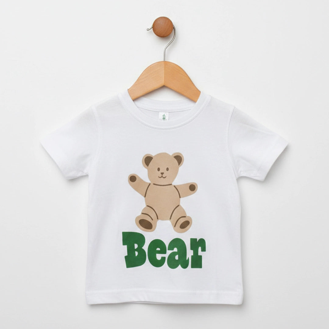 Happy Bear Cotton T-Shirt | Ages 6M–24M - Cubbies