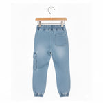 Boys Light-Wash Denim Joggers | Ages 5–9 Years
