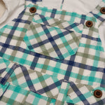 Coastal Check Overalls Set | Ages 3M–18M