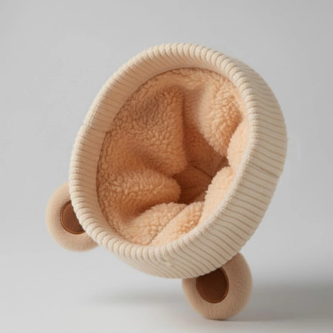 Bear Face Winter Beanie | 2Y–5Y