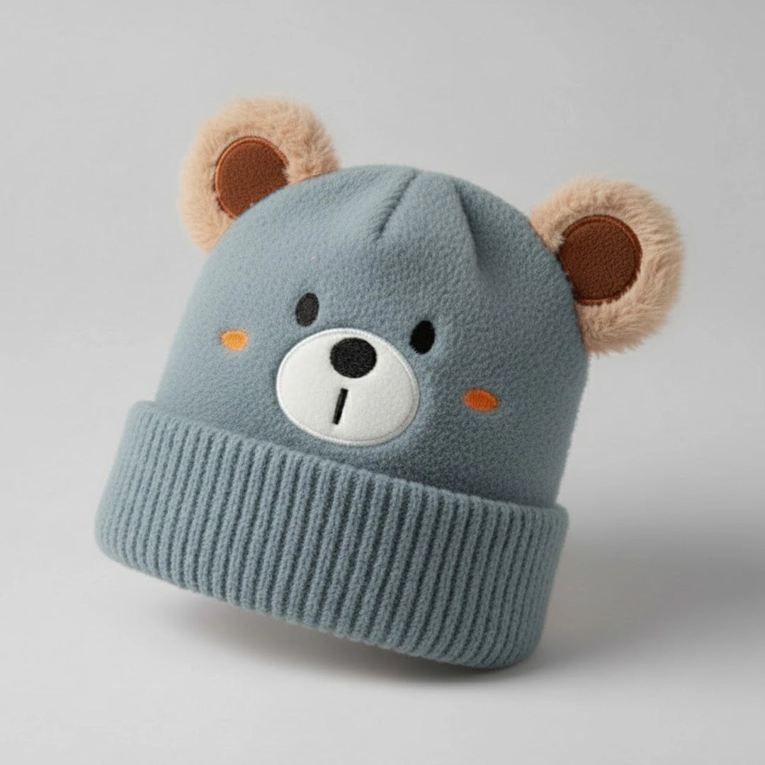 Bear Face Winter Beanie | 2Y–5Y