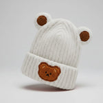 Teddy-Ear Knitted Winter Beanie | 2Y–5Y