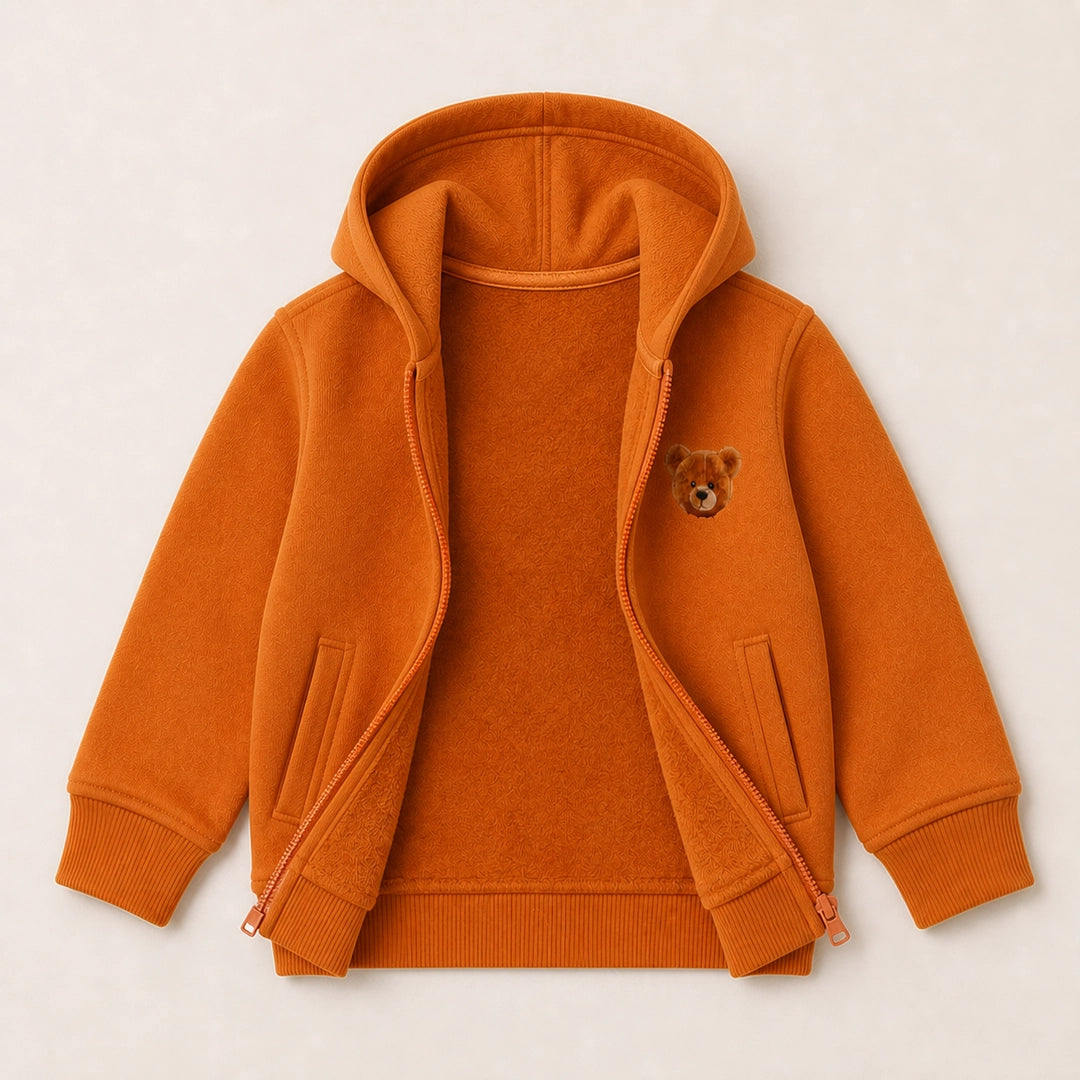 Teddy Badge Zip-Up Fleece Jacket