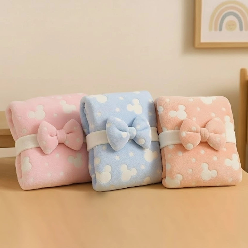 Baby Glow-in-the-Dark Swaddle Blanket with Bow | Newborn