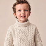 Classic Cable Knit Turtleneck Pullover