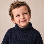 Classic Cable Knit Turtleneck Pullover