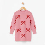 Rosy Ribbons Knit Dress | Ages 4Y-10Y