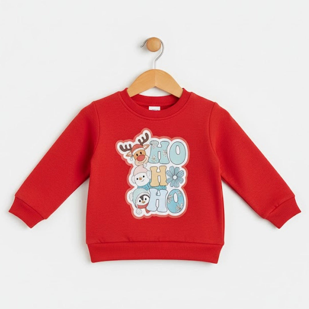 Christmas “HO HO HO” Baby Pullover | 3M–24M
