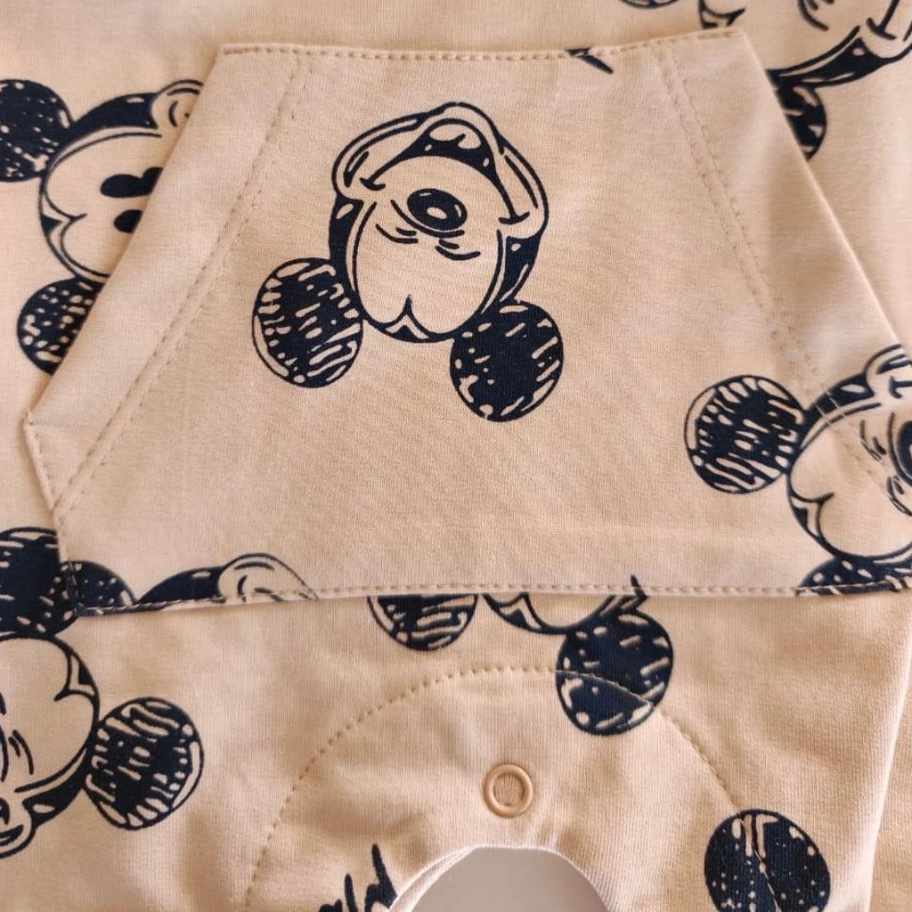 Mickey Sketch-Print Overall Set | Ages 0M–12M