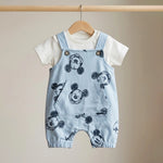 Mickey Sketch-Print Overall Set | Ages 0M–12M