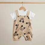 Mickey Sketch-Print Overall Set | Ages 0M–12M