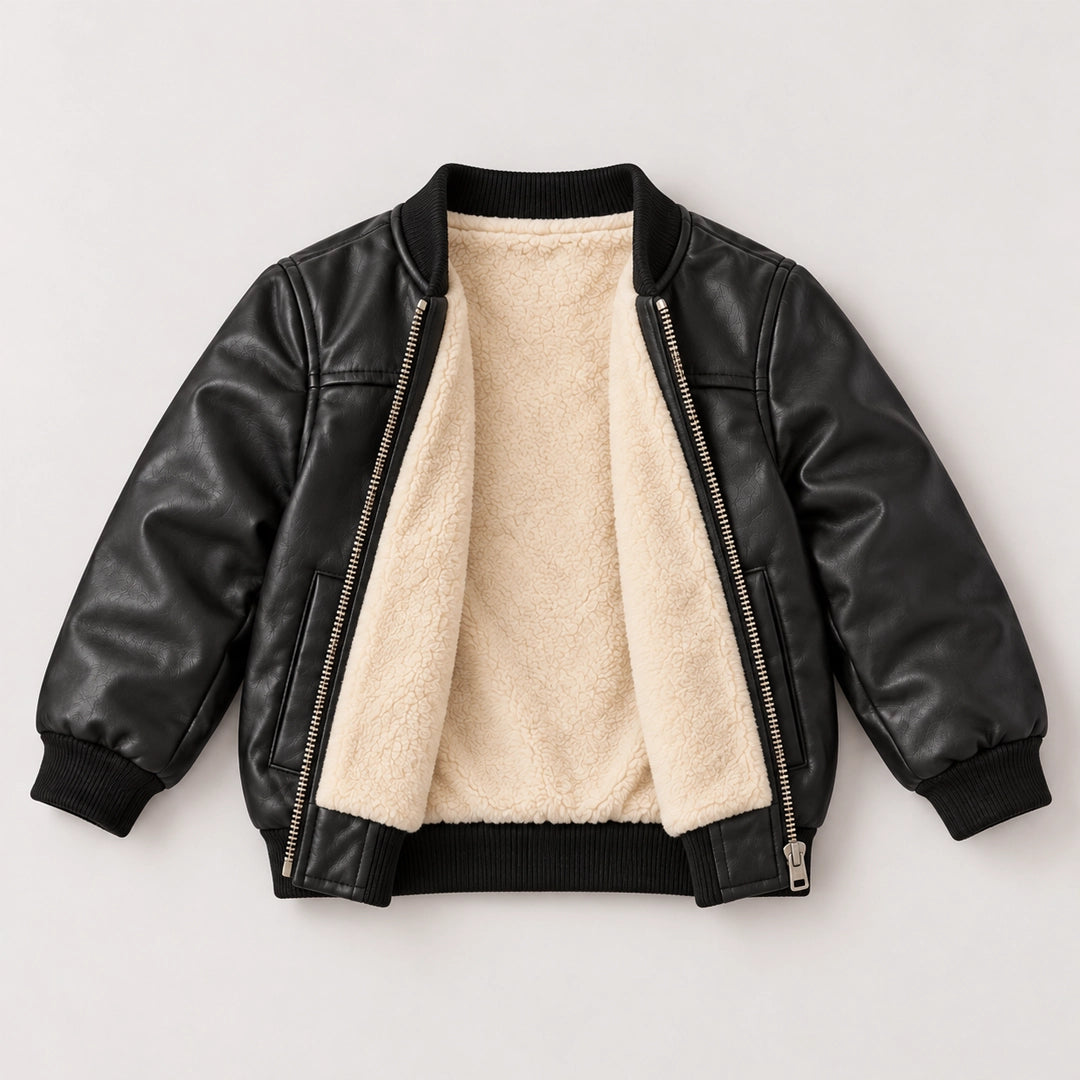 Maverick Faux Leather Bomber Jacket