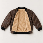 Maverick Faux Leather Bomber Jacket