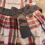 Classic Plaid Bow Woolen Dress | Ages 3Y–6Y