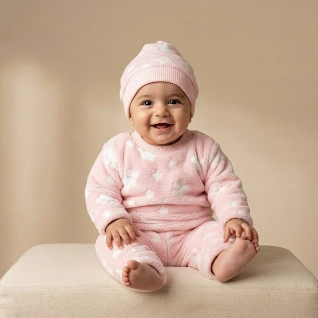 Paws & Stars Glow-in-the-Dark Winter Pajama Set | Ages 3M–12M