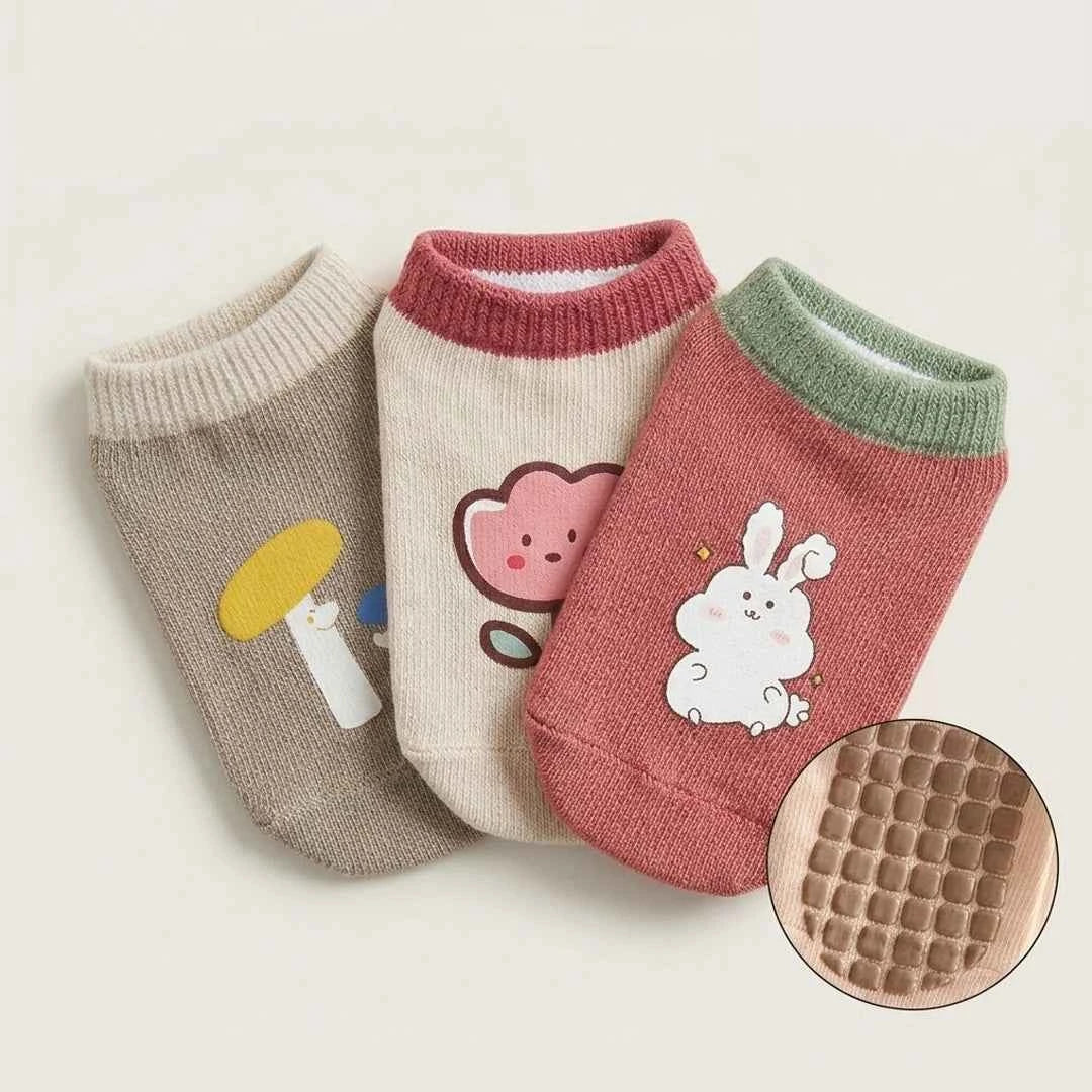 Bunny Blossom Grip Socks Pack | Ages 6M–12M