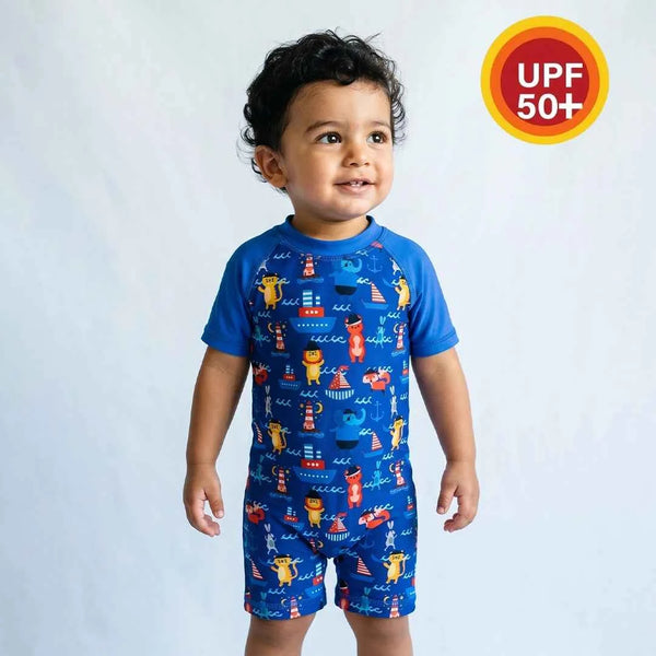 Sea Friends UPF 50+ Baby Swimsuit | Ages 3M–18M