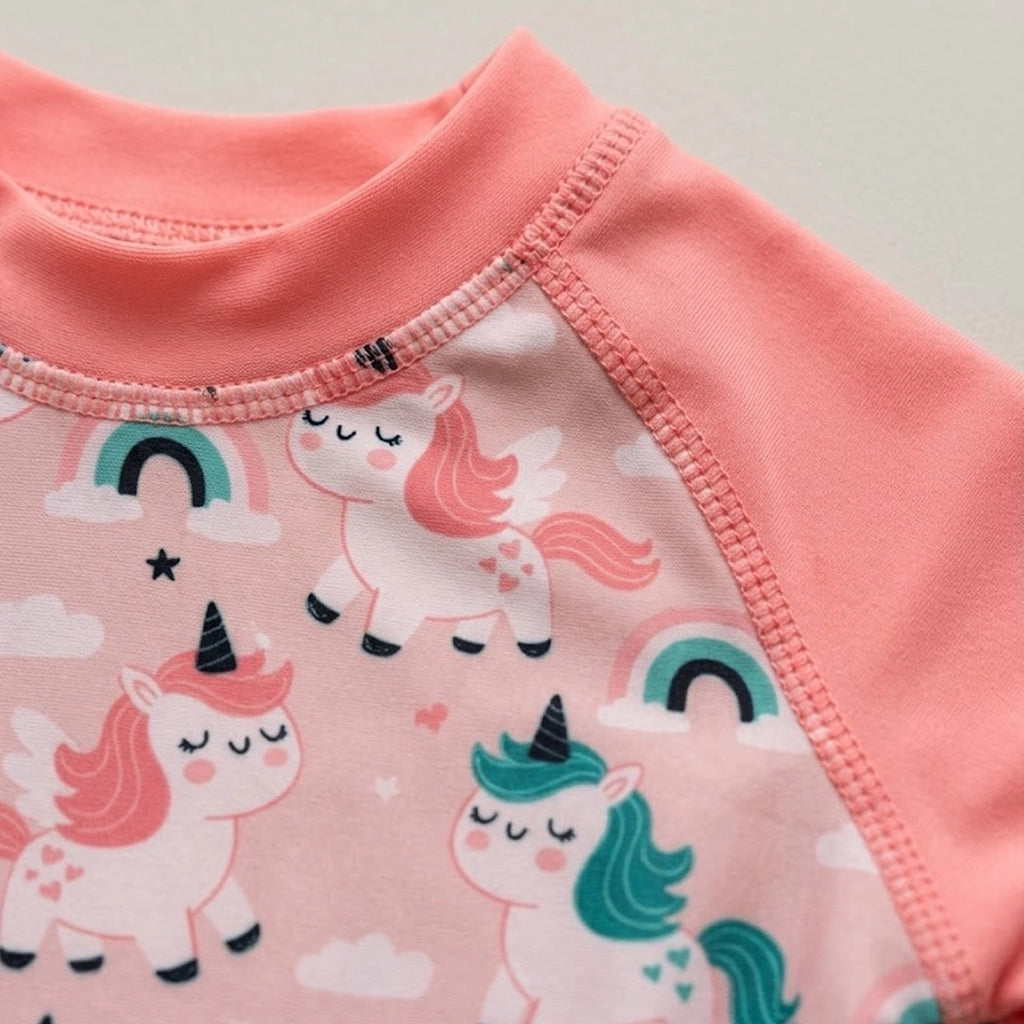 Unicorn & Rainbow 2-Piece Swim Set | UPF 50+ Protection | Ages 3M–18M