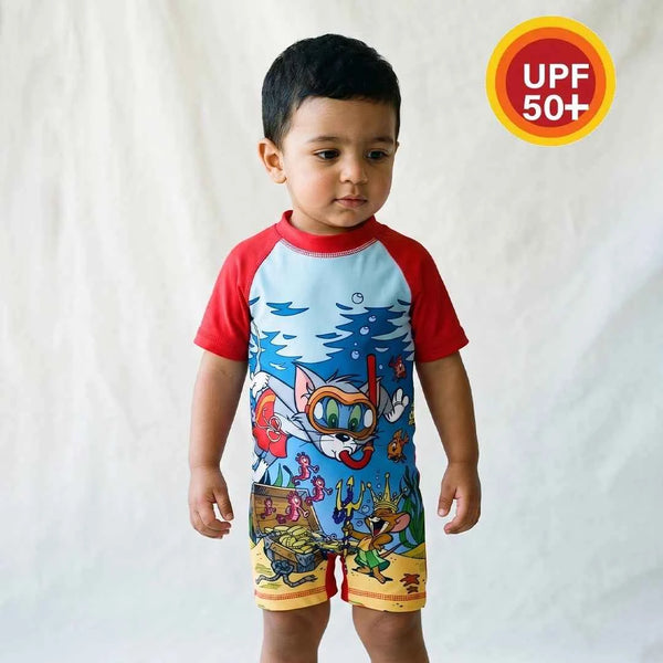 Tom & Jerry Baby Swimsuit | Ages 3M–18M