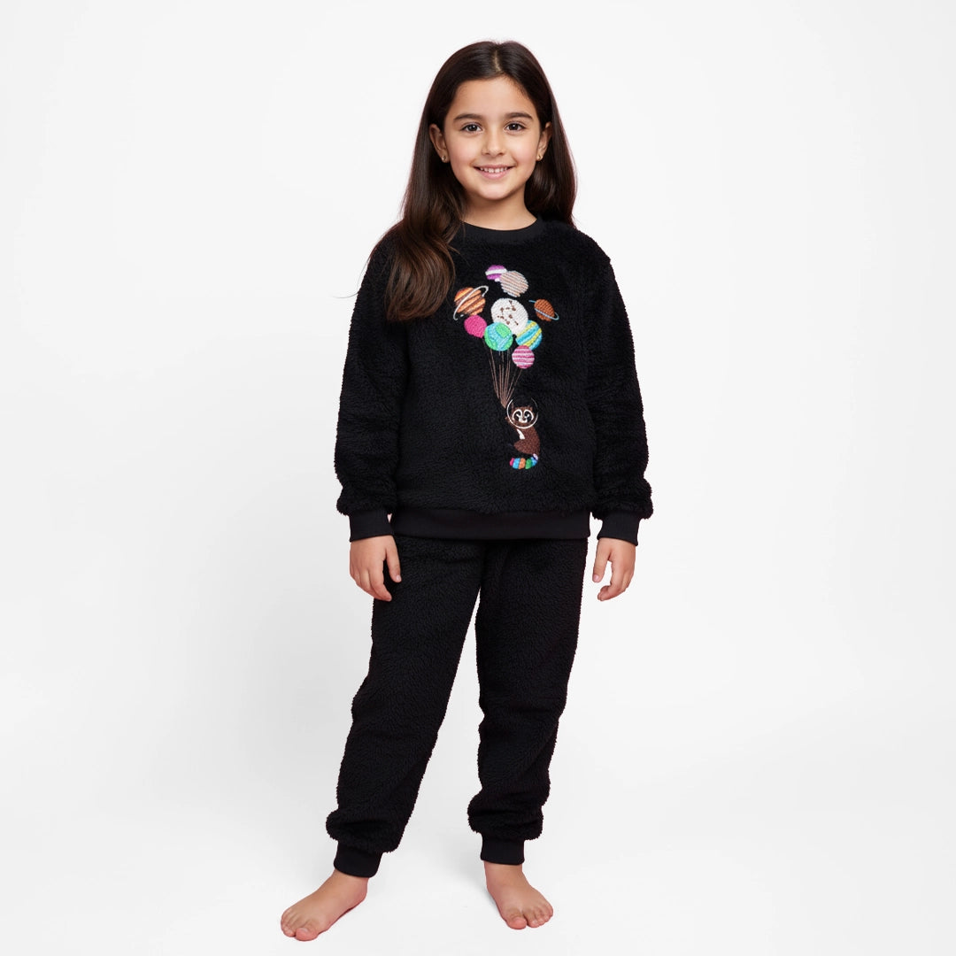 Girls’ Ultra-Soft Fluffy Home Set | Ages 2Y–9Y