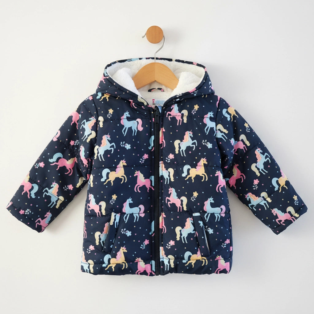 Unicorn Puffer Jacket | Ages 1Y-8Y