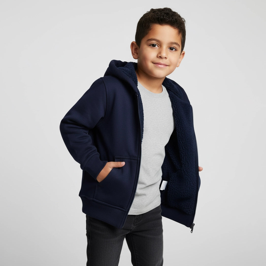 Unisex Sherpa-Lined Zip Jacket | Ages 2Y–6Y