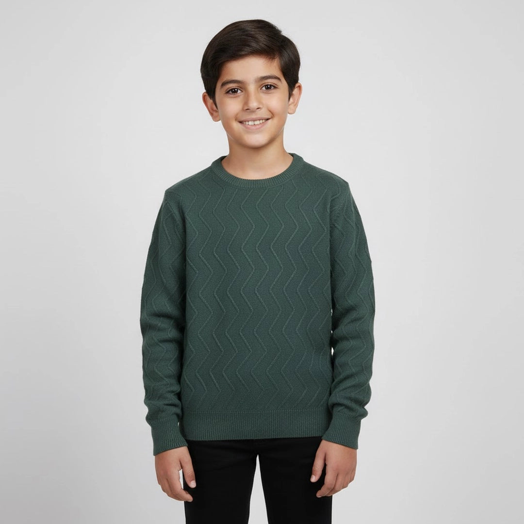 Waves Knitted Pullover | Ages 6Y-14Y
