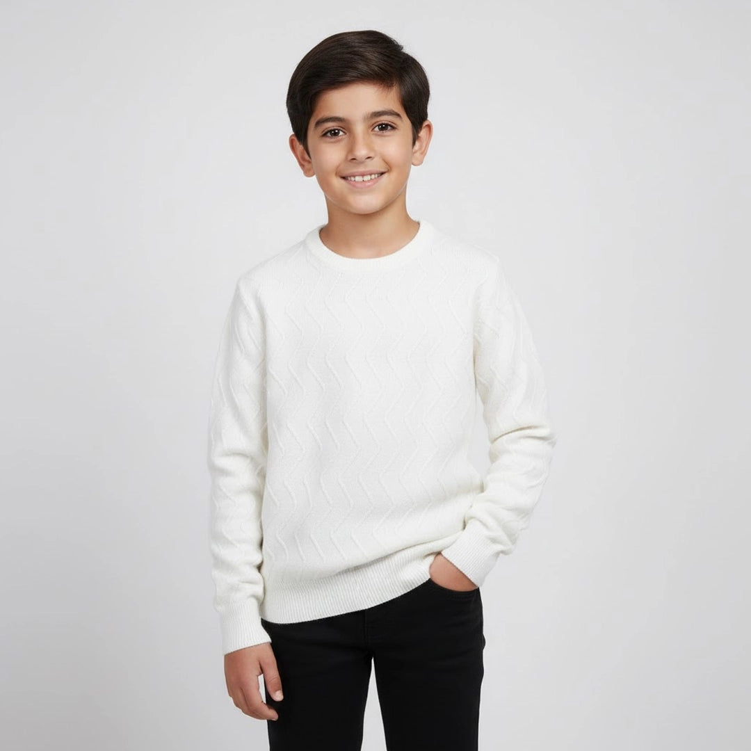 Waves Knitted Pullover | Ages 6Y-14Y