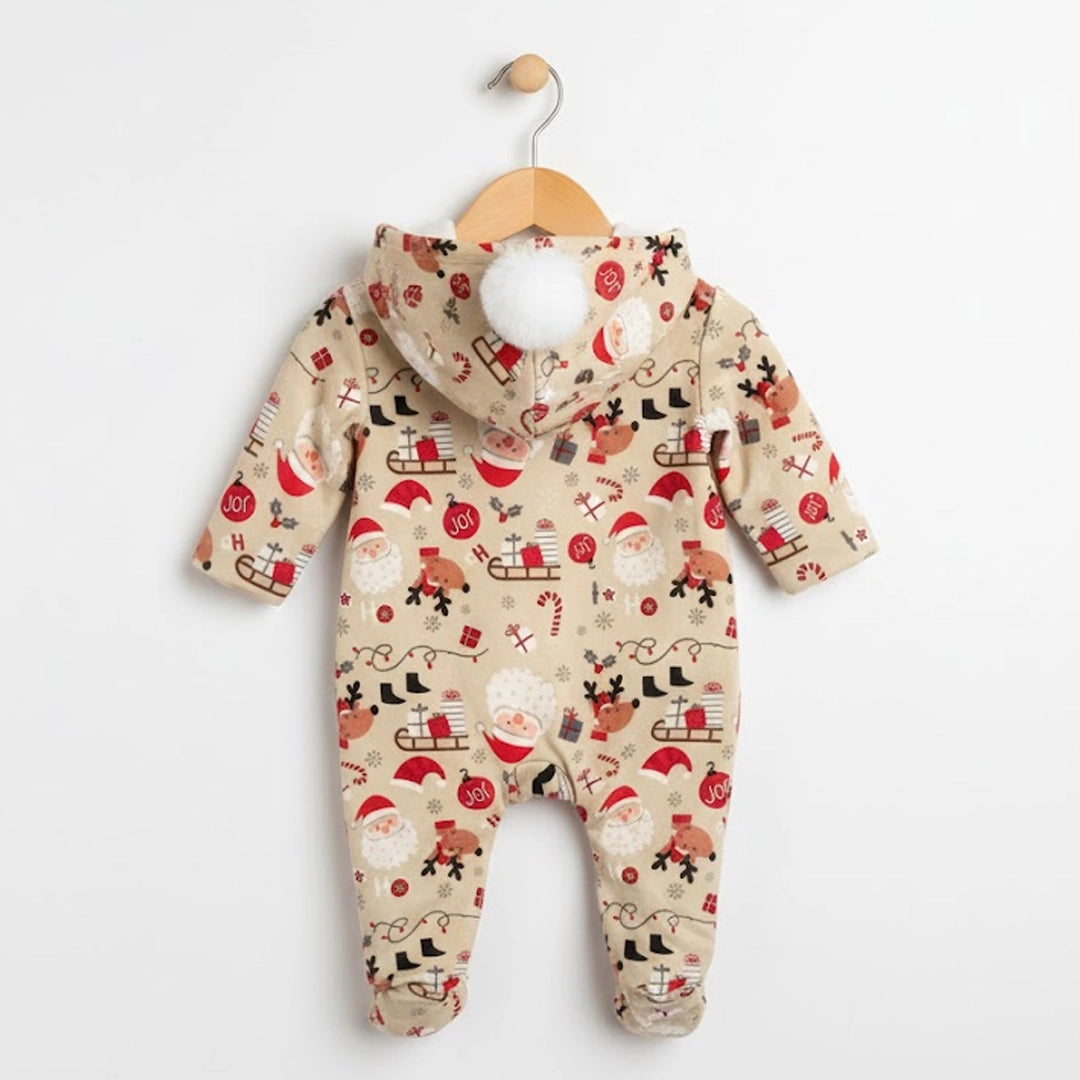 Christmas Hooded Baby Onesie | 0M–18M
