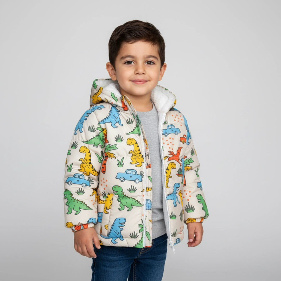 Dino Explorer Puffer Jacket | Ages 1Y–7Y