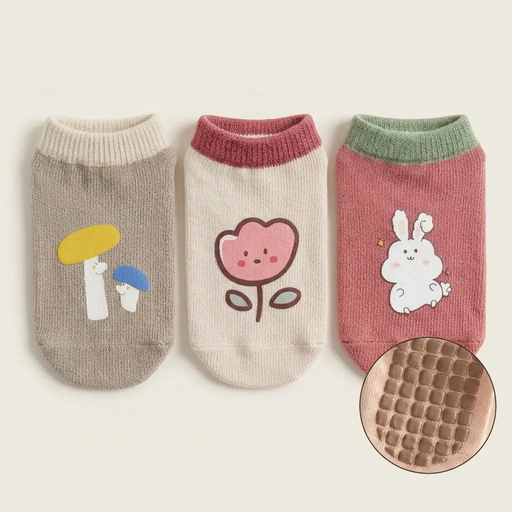 Bunny Blossom Grip Socks Pack | Ages 6M–12M