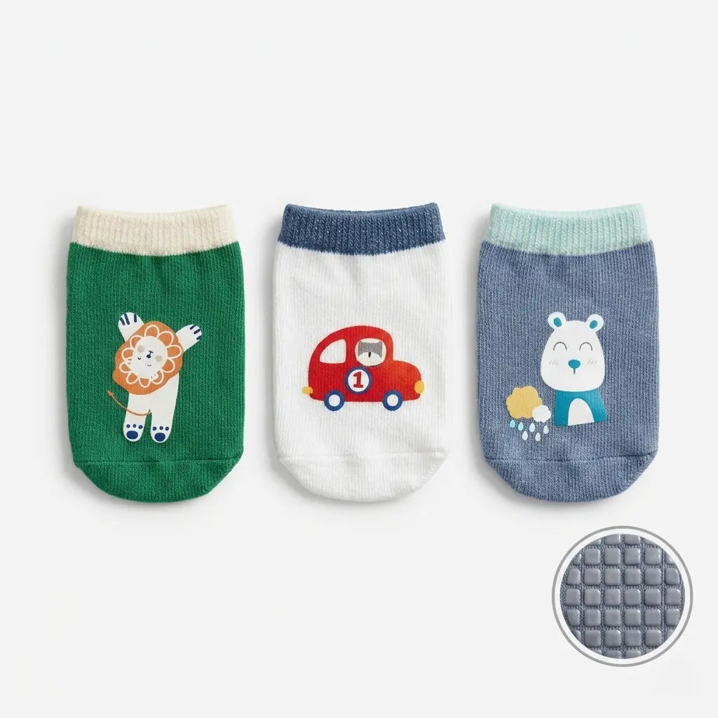 Little Explorers Grip Socks Pack | Ages 6M–12M