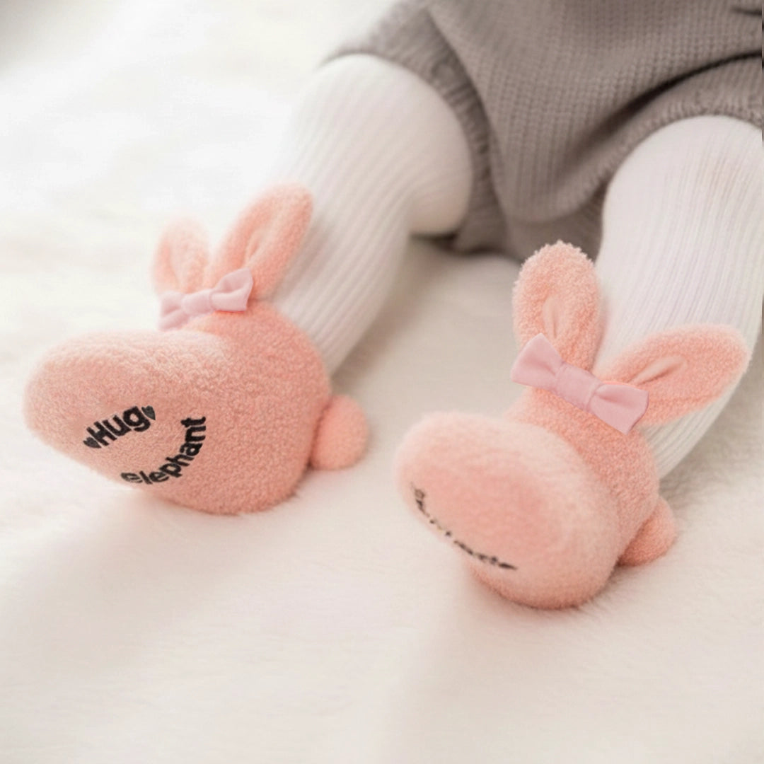 Baby Plush Bunny Home Boots with Cute Bow | 6M-18M