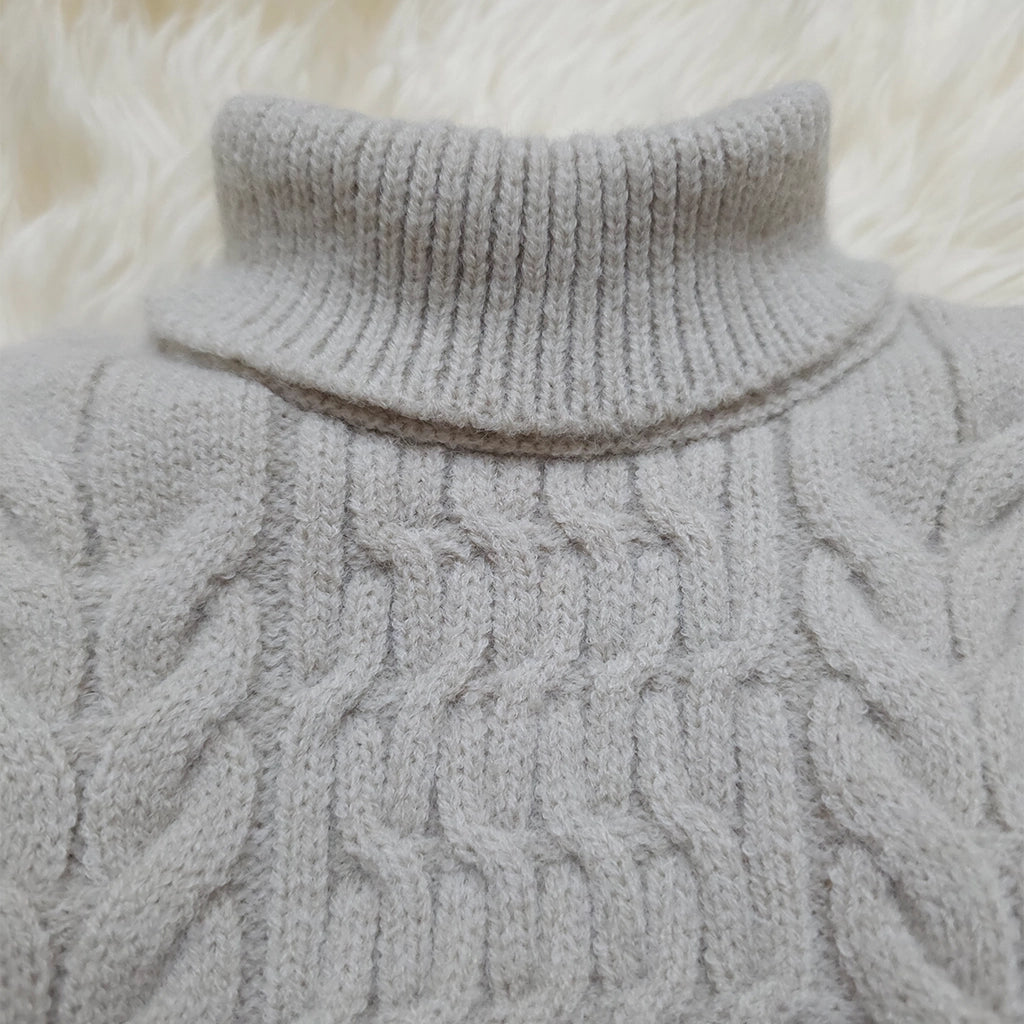Classic Cable-Knit Turtleneck Pullover | Ages 2Y-6Y