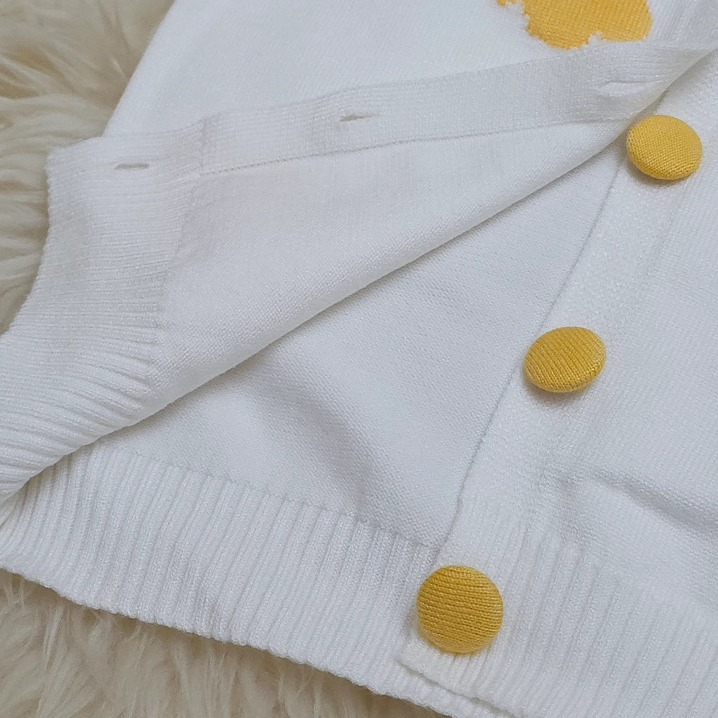 Sunny Daisy 3-Piece Set – Cardigan, Skirt & Tights | Ages 2Y-6Y