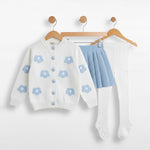 Sunny Daisy 3-Piece Set – Cardigan, Skirt & Tights | Ages 2Y-6Y
