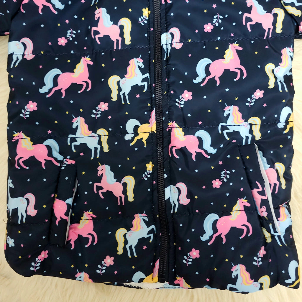 Unicorn Puffer Jacket | Ages 1Y-8Y