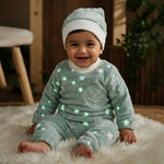 Glow-in-the-Dark Baby Pajama Set with Hat | 3M–12M