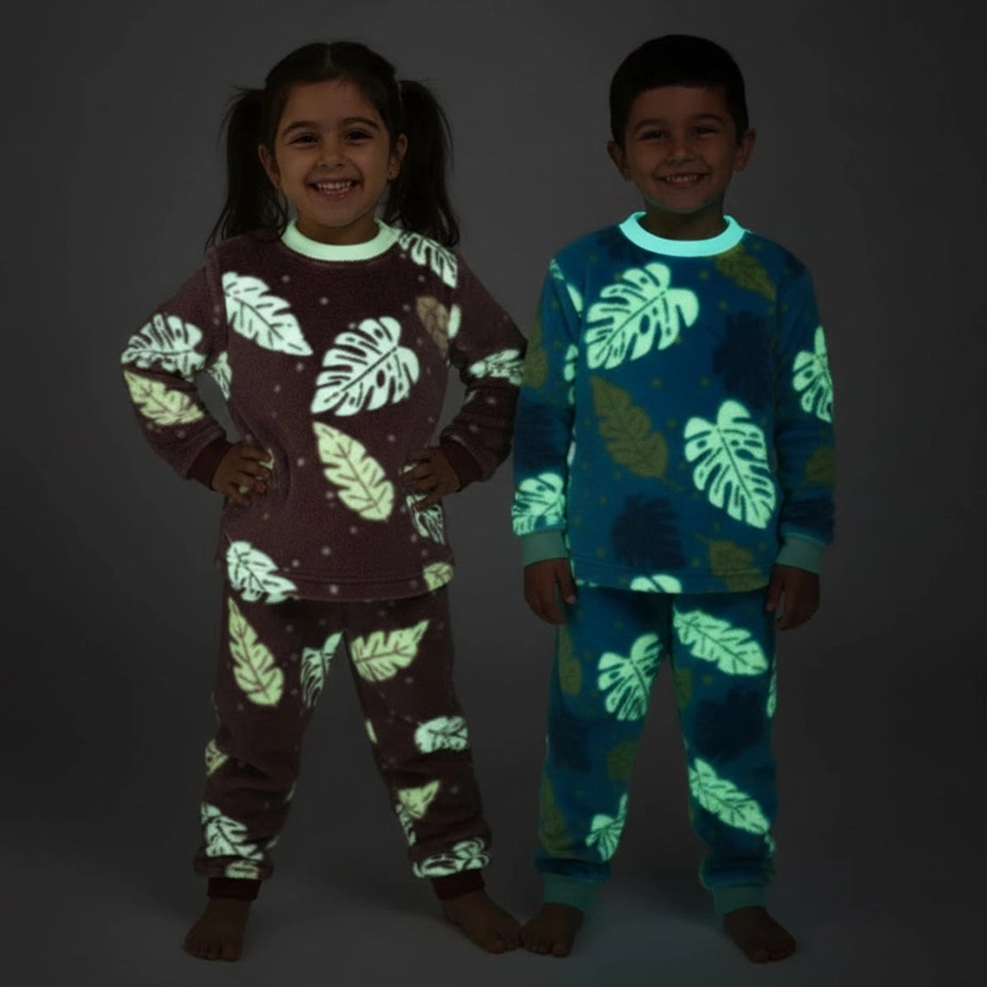 Glow-in-the-Dark Leaf Pajama Set | 2Y–6Y