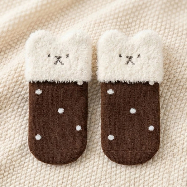 Baby Bear Plush Cuff Socks