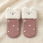 Baby Bear Plush Cuff Socks | Ages 0M-3M
