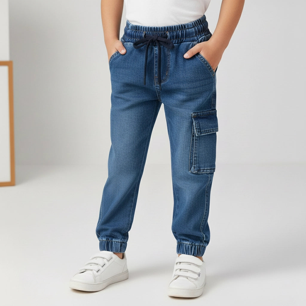 Boys Explorer Cargo Jeans | Ages 1–5 Years