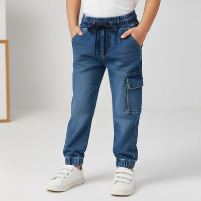 بنطلون جينز كارجو للأولاد | من عمر ١-٥ سنوات