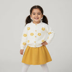 Sunny Daisy 3-Piece Set – Cardigan, Skirt & Tights | Ages 2Y-6Y